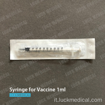 Smaltimento della siringa del vaccino 1 ml